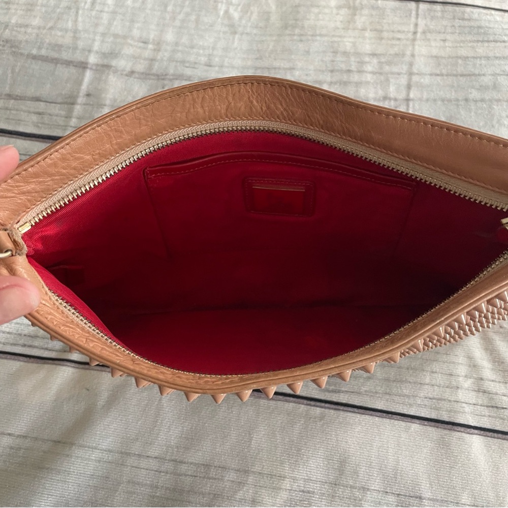 Christian Louboutin spiked clutch/ purse peach - Picture 9 of 15